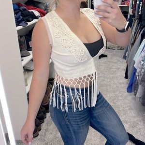 Miss-Me Fringe Western Shirt